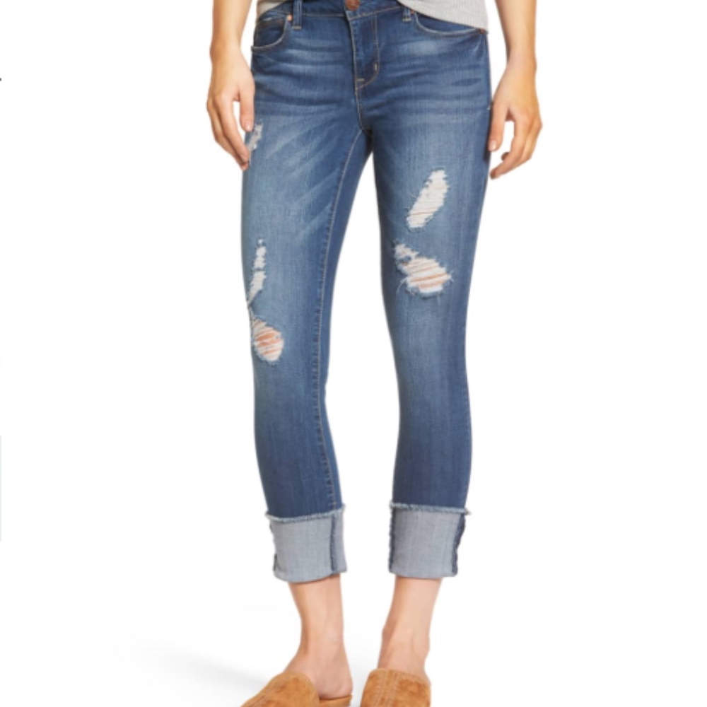 Cuffed Crop Skinny Jeans _ 1822 Denim _ Size 27